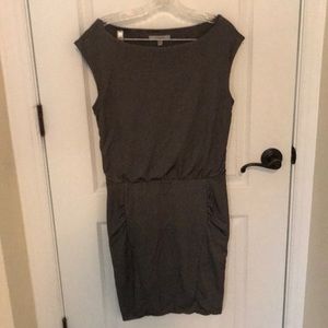 Athleta grey pinstriped dress